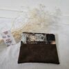 Pochette marron en simili-cuir