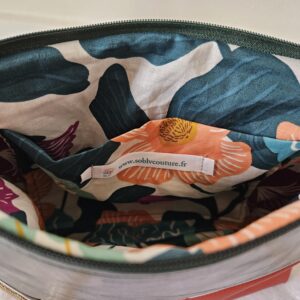 Sac Glam simili-cuir vert sapin, doré et rose irisé