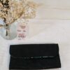 Portefeuille Compagnon noir, souple et brillant
