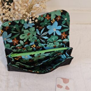 Portefeuille Compagnon noir, souple et brillant
