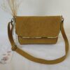 Sac rabat simili-cuir moutarde – Image 3