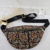 Sac Banane coton indien matelassé noir, beige et bordeaux