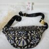 Sac Banane coton indien matelassé noir, et bleu