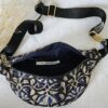 Sac Banane coton indien matelassé noir, et bleu – Image 2