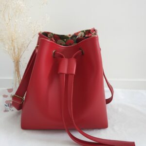 Sac So simili-cuir rouge épais