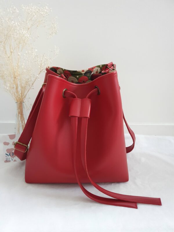 Sac So simili-cuir rouge épais