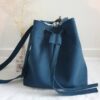 Sac So simili-cuir bleu outremer touché daim