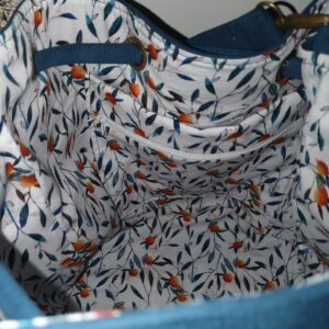 Sac So simili-cuir bleu outremer touché daim