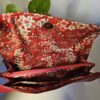 Portefeuille Compagnon rouge intérieur coton japonisant – Image 2