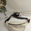 Sac Banane velours côtelé beige