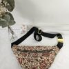 Sac Banane coton indien matelassé beige, rouge