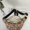 Sac Banane coton indien matelassé beige, rouge – Image 2