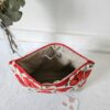 Pochette Girly en tissu coquelicots et velours côtelé beige – Image 2