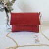 Sac Naya simili-cuir rouge intérieur fleuri