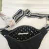 Sac Banane velours côtelé noir intérieur breton fond noir – Image 2