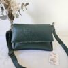Sac Naya simili-cuir vert foncé intérieur coton savane – Image 2