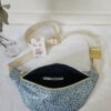 Sac Banane coton bleu clair imprimé léopard doré – Image 2