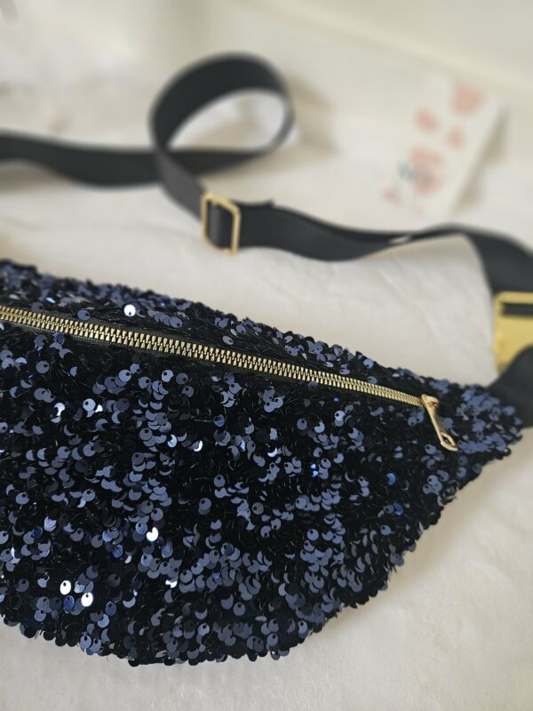 Sac Banane à sequin bleu marine intérieur marine – Image 2
