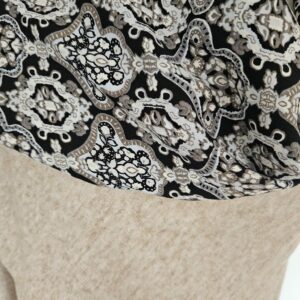 Cape en maille beige chiné et viscose