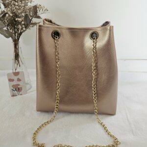 Sac Nomad simili-cuir gold doublé coton