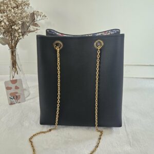 Sac Nomad simili-cuir bleu marine épais doublé coton