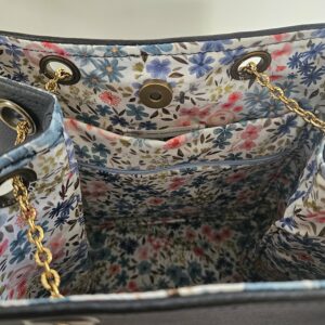 Sac Nomad simili-cuir bleu marine épais doublé coton