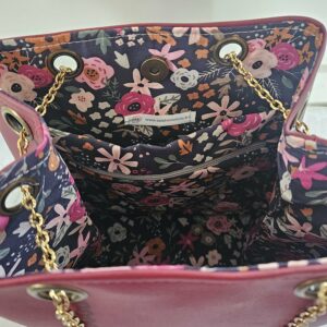 Sac Nomad simili-cuir bordeaux doublé coton