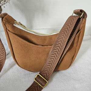 Sac Diane en simili-cuir camel touché daim intérieur coton